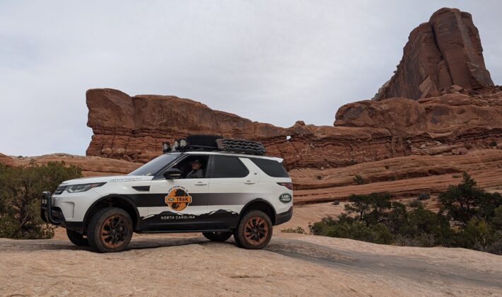 a Land Rover Discovery 5 in Moab