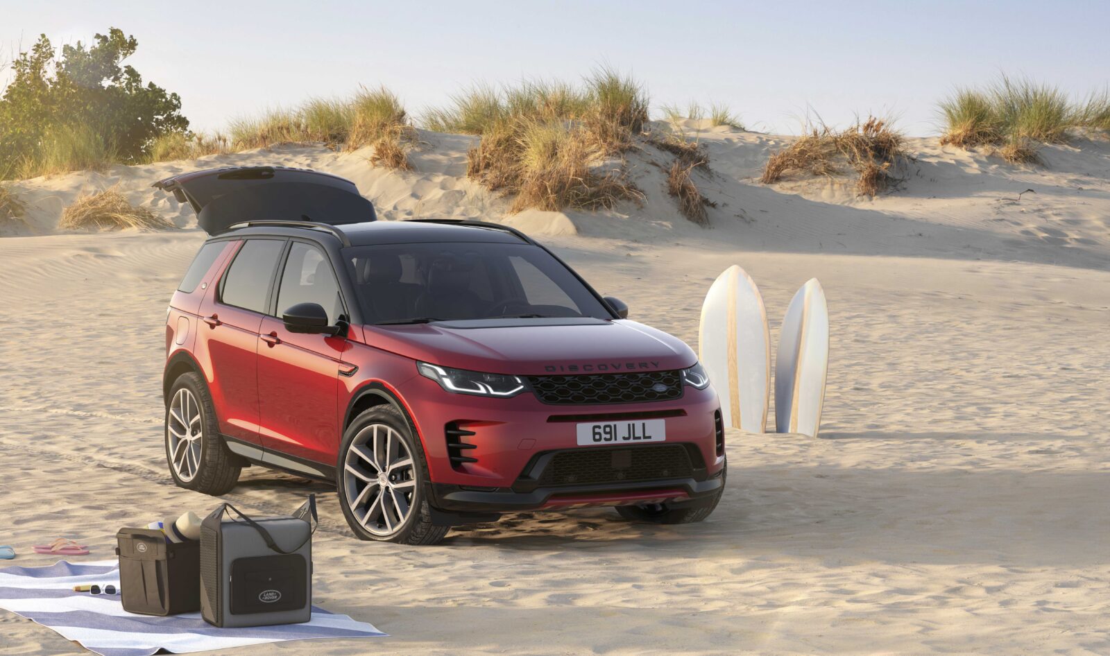 new Land Rover Discovery Sport on the beach