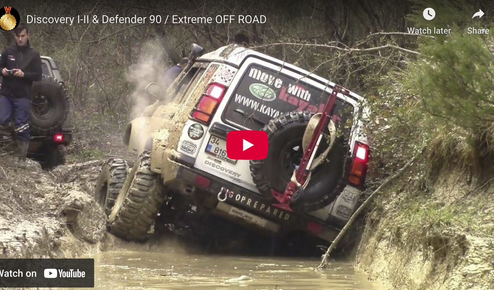 video cover image of a Land Rover Discovery 2 off-roading