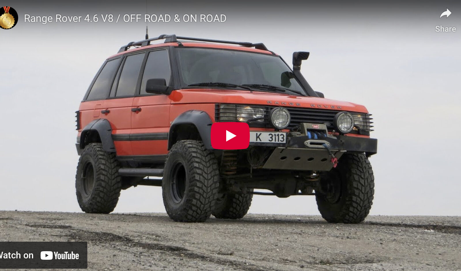 a video cover image of a lifted Range Rover