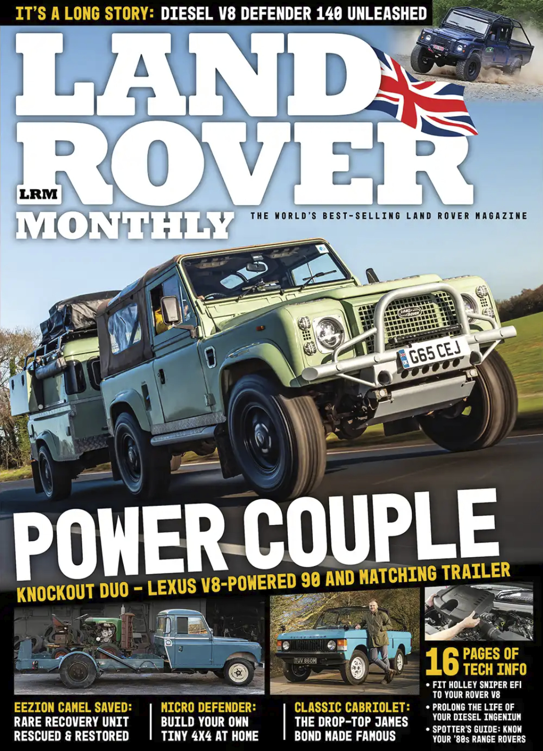 LAND  ROVER　DEFENDERの雑誌 2026 Calendar - Land Rover Defender – Motoring / Cars / Birthday